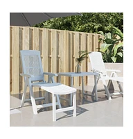 vidaXL Sun Lounger White Plastic