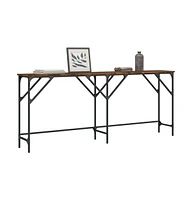 vidaXL Console Table Smoked Oak 70.9"x11.4"x29.5" Engineered Wood