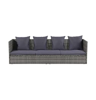 vidaXL Patio Bed Gray 78.7"x23.6" Poly Rattan