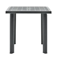 vidaXL Patio Table Anthracite 31.5"x29.5"x28.3" Plastic