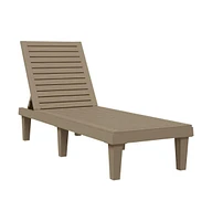 vidaXL Sun Lounger Light Brown 61"x22.8"x32.7" Polypropylene