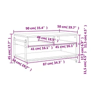 vidaXL Coffee Table Smoked Oak 35.4"x19.7"x17.7" Engineered Wood