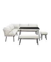 Inspired Home Taiden Outdoor 5pc Seating Group