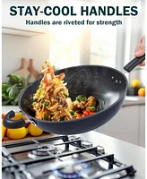 Cook N Home 12-Inch Hard Anodized Nonstick Wok Stir-Fry Pan With Lid