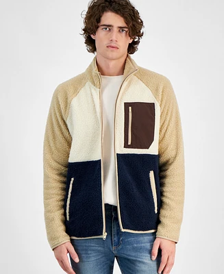 Sun + Stone Men's Stuart Colorblocked Sweatshirt, Exclusively at Macy's