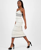 Freshman Juniors' Sleeveless Crochet Midi Dress