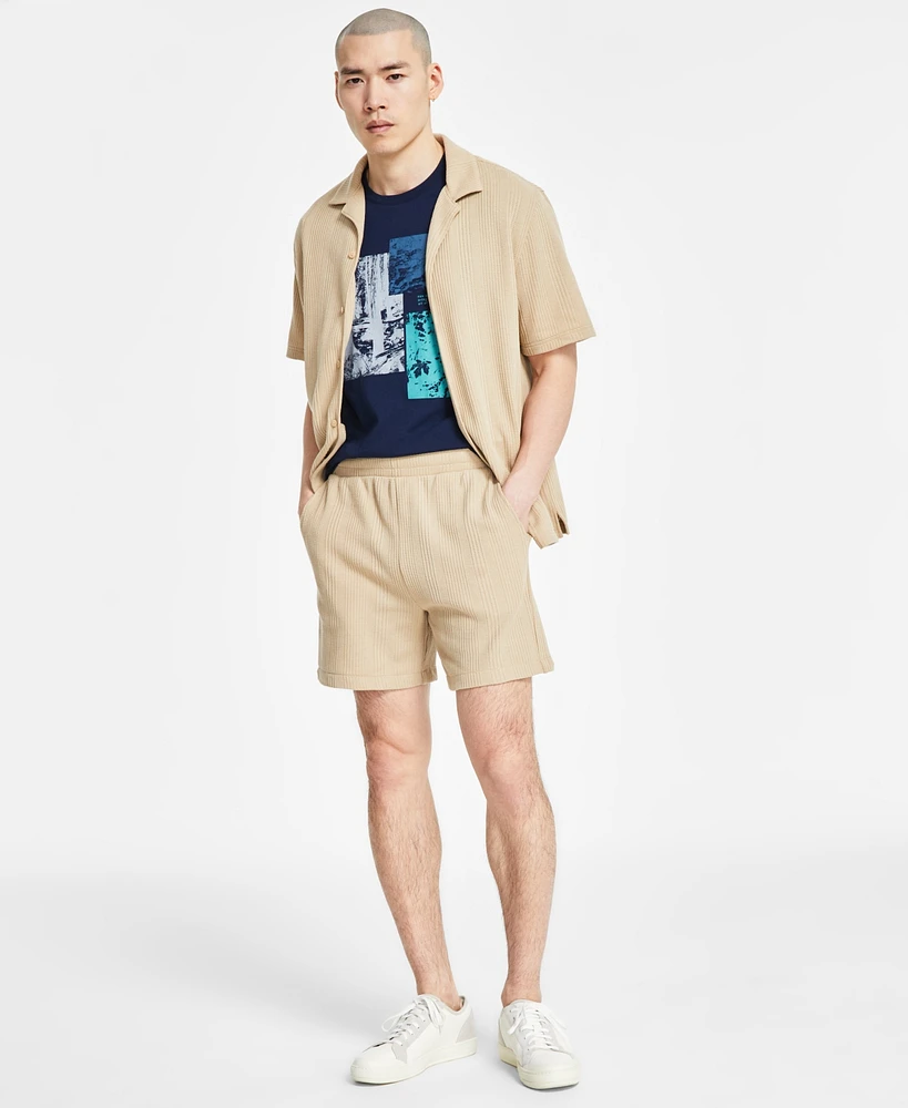 Sun + Stone Men's Waffle-Knit Shorts, Exclusively at Macy's