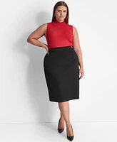 Dkny Plus Ruched Pencil Skirt