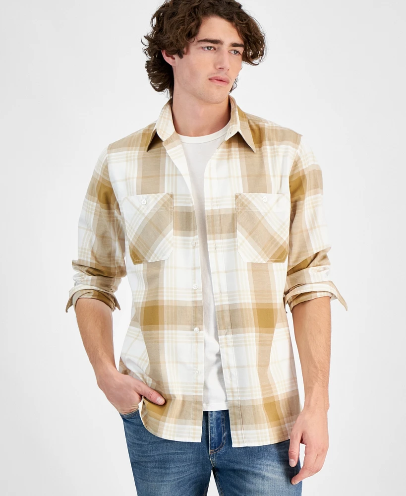 Sun + Stone Men's Joey Plaid Shirt, Exclusively at Macy's