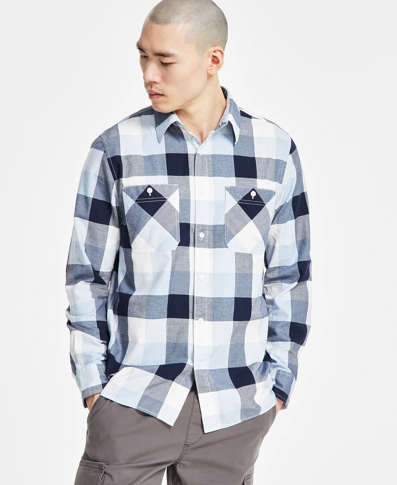 Sun + Stone Men's Nolan Plaid Shirt, Exclusively at Macy's