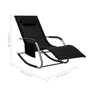 vidaXL Sun Lounger Textilene and Gray