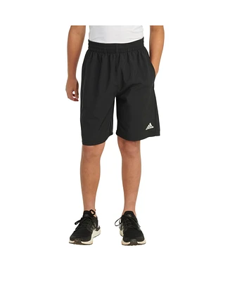 adidas Big Boys Elastic Waistband Sportwear Logo Shorts