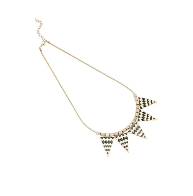 Sohi Women's Zig-Zag Collar Necklace