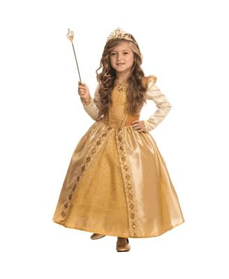 Dress Up America Gold Princess Dress Costume Set Kids Girls
