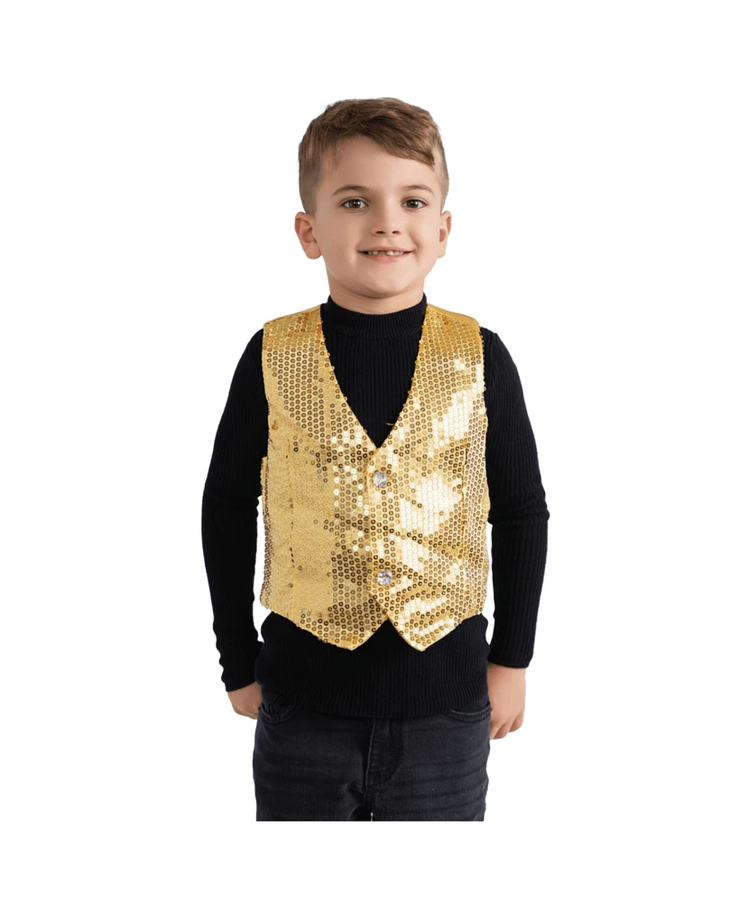 Dress Up America Sequined Party Vest - Kids Girls & Boys