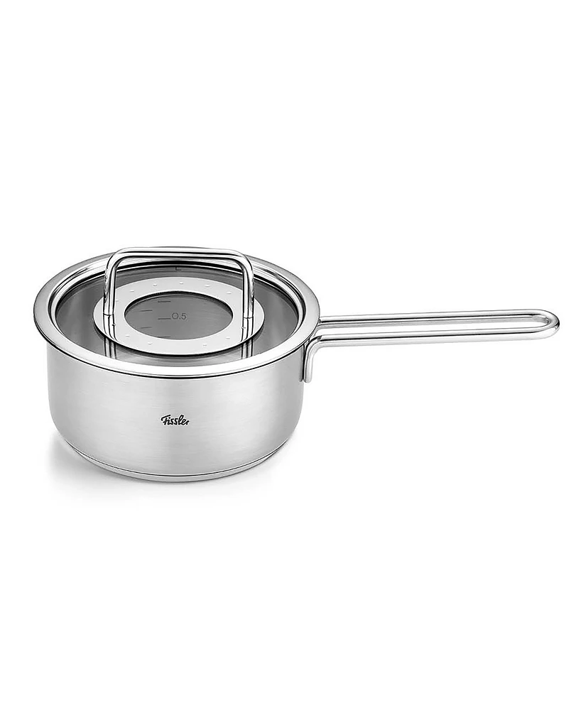 Fissler Pure Collection Stainless Steel 1.5 Quart Saucepan with Glass Lid