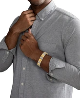 Esquire Men's Jewelry Diamond Chevron Link Bracelet (1/4 ct. t.w.) in Stainless Steel & Gold-Tone Ion-Plate, Exclusively at Macy's