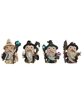 Fc Design 4-pc Set 3.5"H Wizard Set Figurine Decoration Home Decor Perfect Gift for House Warming, Holidays and Birthdays