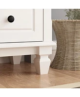 Homsee White 6-Drawers Wood Chest of Drawer Dresser