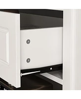 Homsee White 6-Drawers Wood Chest of Drawer Dresser