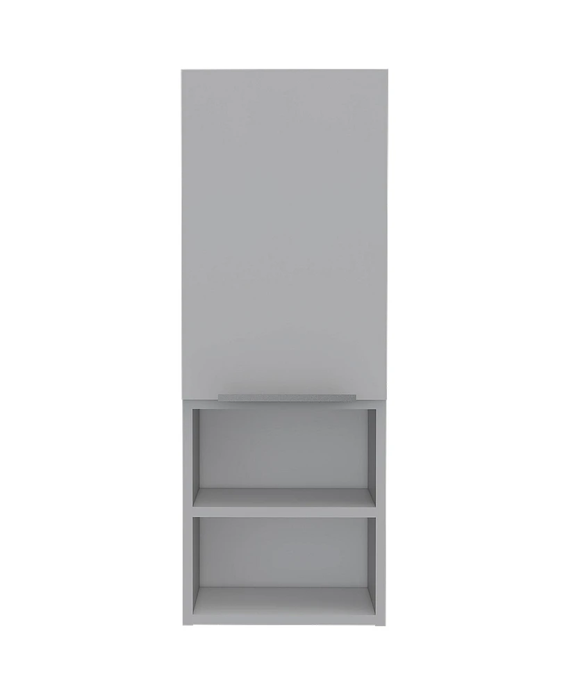 Depot E-Shop Savona Medicine Single Door Cabinet, Two Interior Shelves, Two External Shelves, White