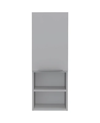 Depot E-Shop Savona Medicine Single Door Cabinet, Two Interior Shelves, Two External Shelves, White