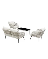 Inspired Home Sylis Outdoor 4pc Seating Group