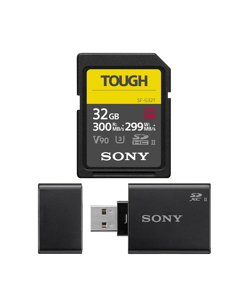 Sony SFG32TT1 32GB Uhs-ii Tough G-Series Sd Card with Uhs-ii Card Reader