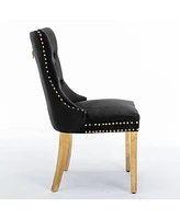 Slickblue High-End Modern Tufted Velvet Dining Chair with Solid Wood Frame, Contemporary Design