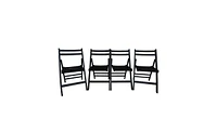 Set of 4 Slatted Wood Folding Chairs – Special Event Style, Foldable