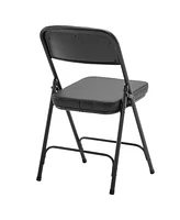 Slickblue Set of 2 Metal Folding Chairs with Padded Seat and Back Ideal for Home Office Use