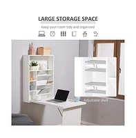 Slickblue White Wall Mount Desk Cabinet – Space-Saving and Sleek