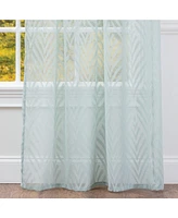 Chanasya Premium Quatrefoil Voile Sheer Curtains - 2-Panel Light Filtering for Living Room, Bedroom