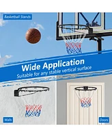 Sugift 15 Inch Basketball Rim Goal Replacement with All Weather Net and Mounting Hardware