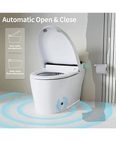 Lalahoo Smart Toilet Bidet with Tank Built in, Auto Open/Close, Heated Seat, Automatic Flush Bidet Toilet,Night Light, Elongated Japanese Toilets for