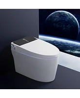 Lalahoo Smart Toilet Bidet with Tank Built in, Auto Open/Close, Heated Seat, Automatic Flush Bidet Toilet,Night Light, Elongated Japanese Toilets for