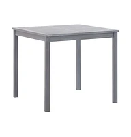 vidaXL Patio Table Gray 31.5"x31.5"x29.1" Solid Acacia Wood