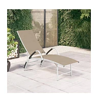 vidaXL Sun Lounger Textilene and Aluminum