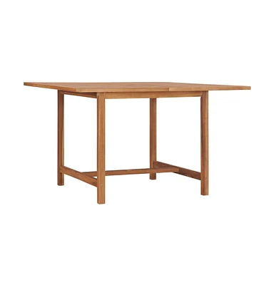 vidaXL Patio Dining Table 43.3"x43.3"x29.5" Solid Wood Teak