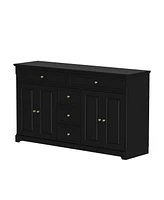 Homsee Gray Wooden Accent Storage Cabinet with Multi-Function