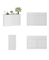Homsee 12-Drawer Storage Organizer with Rotatable Table, Crystal Handles