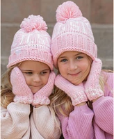 Bits & Bows Girls Pink Mittens