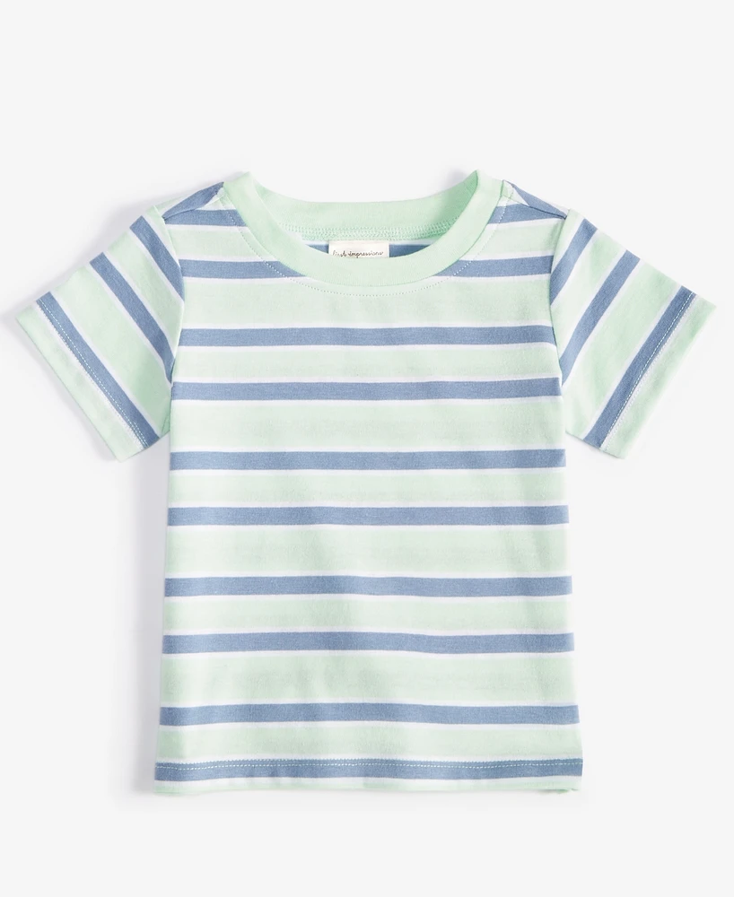 First Impressions Baby Boys Short-Sleeve Striped T-Shirt, Created for Macy's