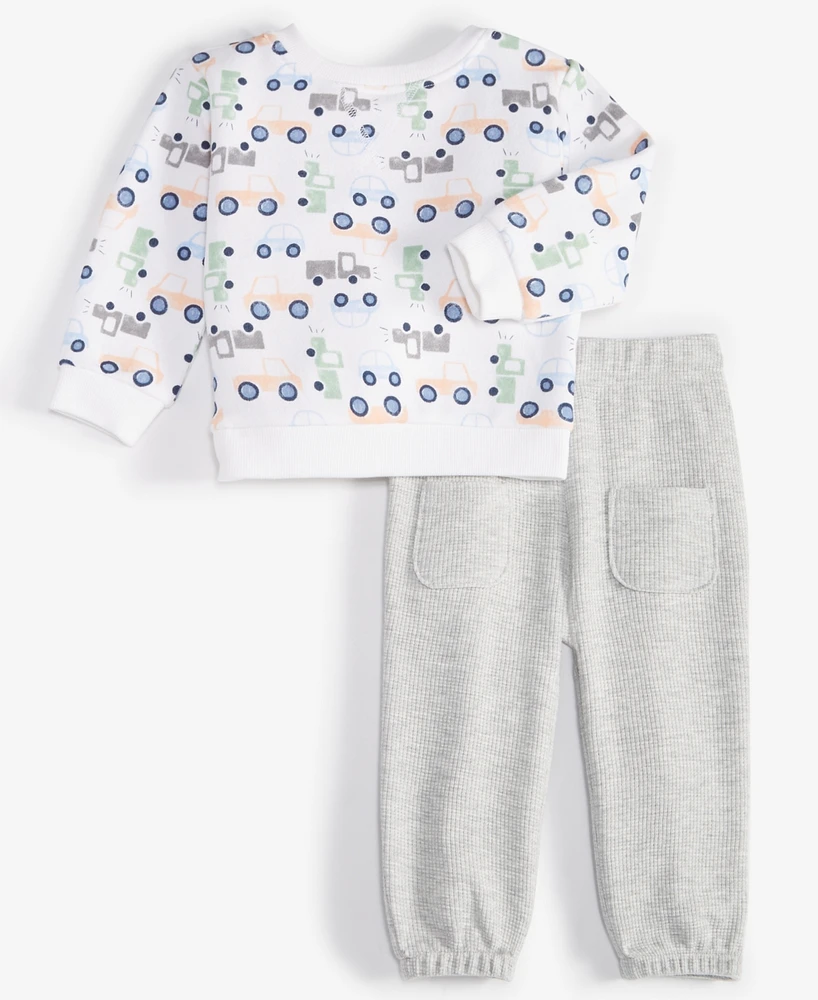 First Impressions Baby Boys Traffic Jam Top & Waffled Pants, 2 Piece Set, Created for Macy's