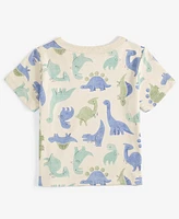 First Impressions Baby Boys Short-Sleeve Dino-Print T-Shirt, Created for Macy's