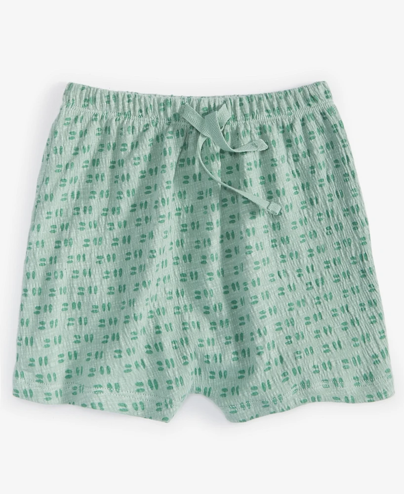 First Impressions Baby Boys Little Footprint Printed Shorts, Created for Macy's