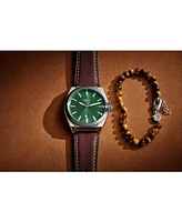 Fossil Men's Everett Three-Hand Date Brown Leather Watch and Bracelet Set, 42mm