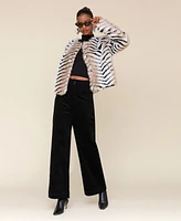 Avec Les Filles Women's High-Waist Flare-Leg Pants