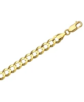 26" Open Curb Link Chain Necklace (7mm) in Solid 14k Gold