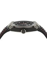 Ferragamo Men's Swiss Automatic Supreme Skeleton Black Polyurethane Strap Watch 43mm